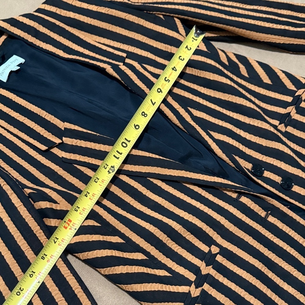 Striped Black and Orange Blazer - Picture 12 of 14